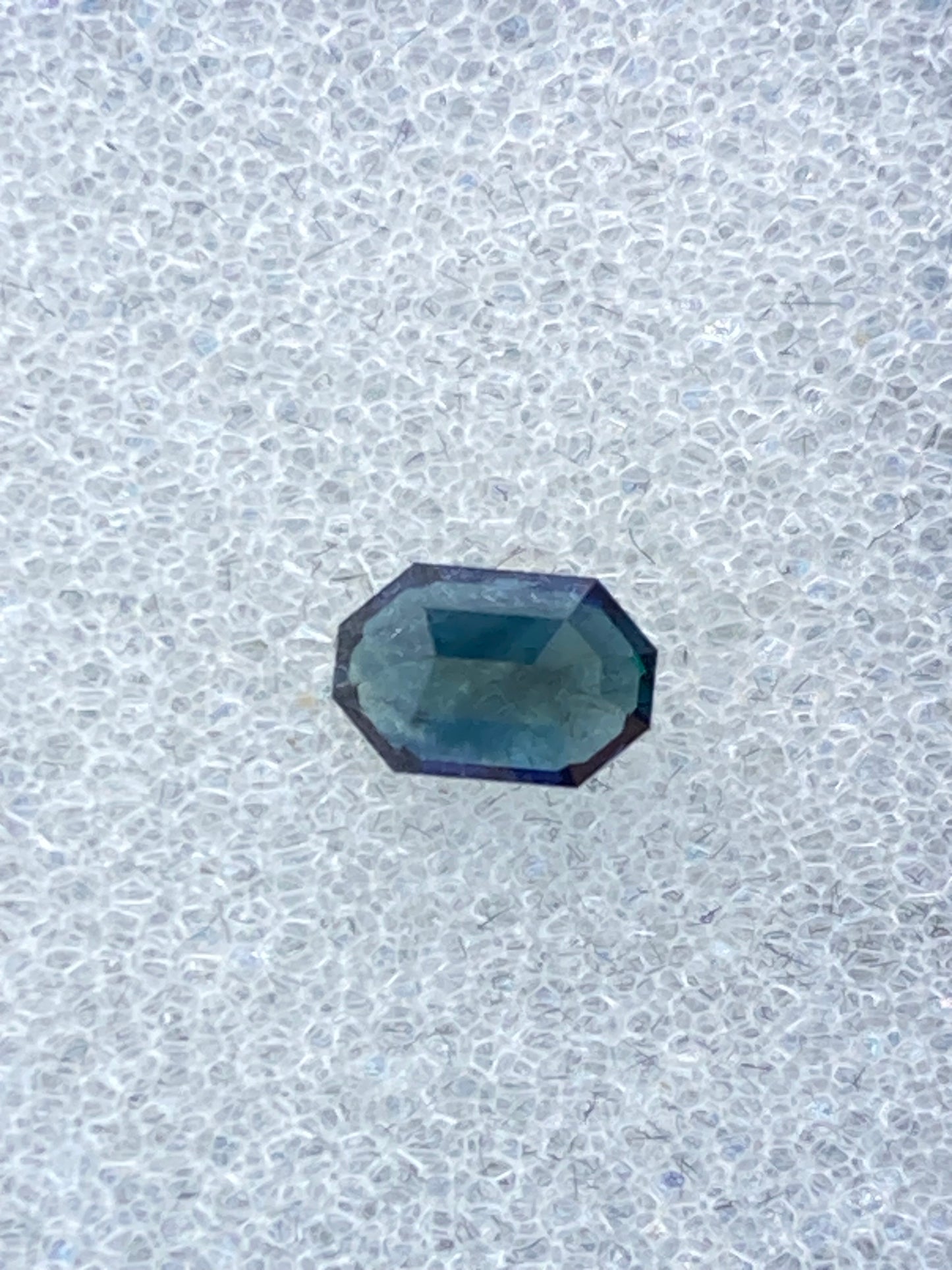 022- Blue Green Parti Australian Sapphire 0.45ct MODIFIED EMERALD CUT
