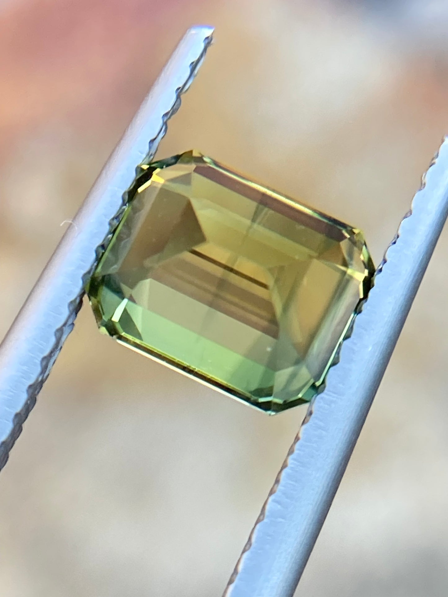 032- Australian Sapphire 2.04ct Yellow Parti EMERALD CUT engagement ring gemstone
