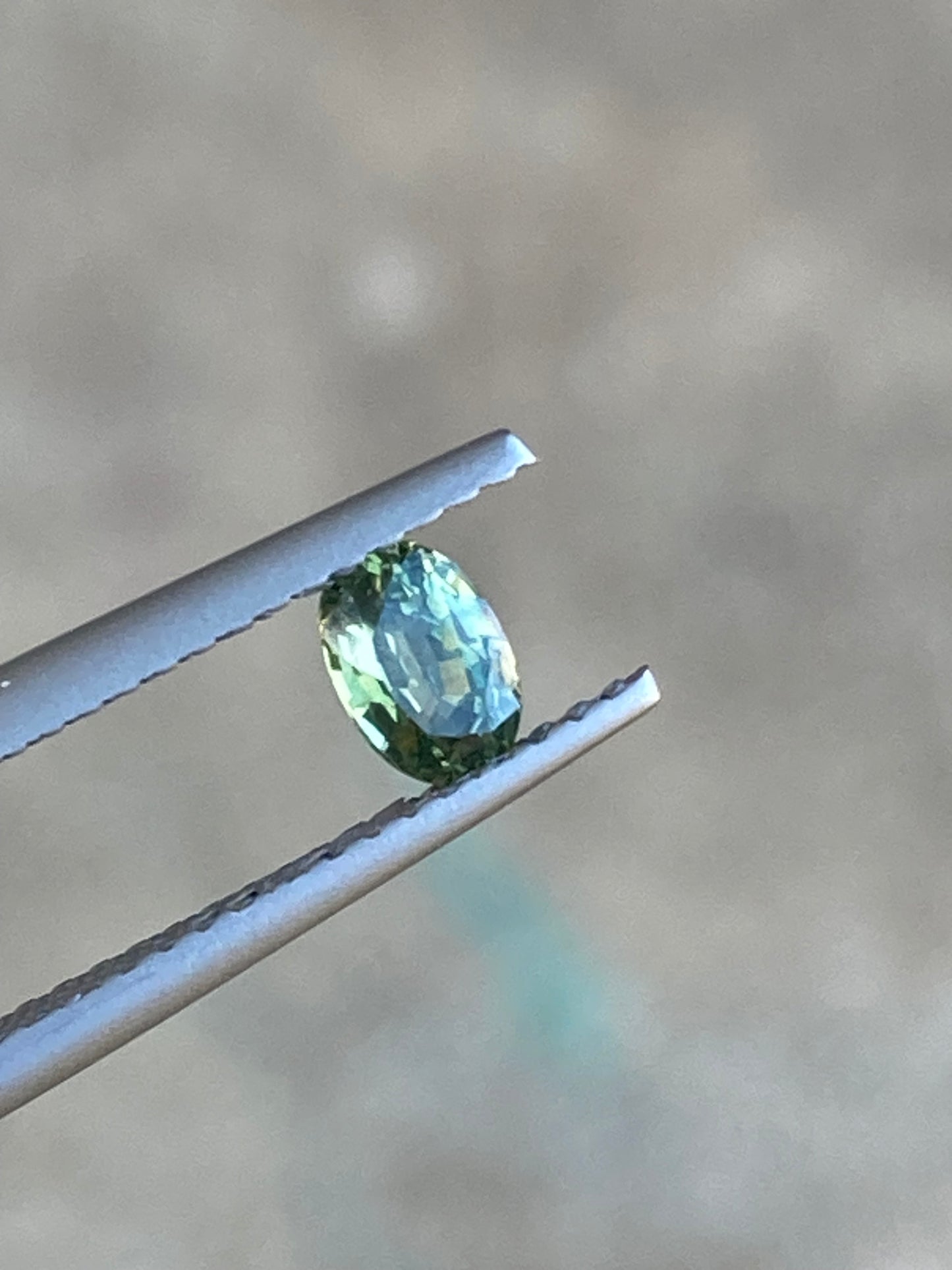 019- Australian Sapphire 0.46ct Green Yellow Parti OVAL CUT