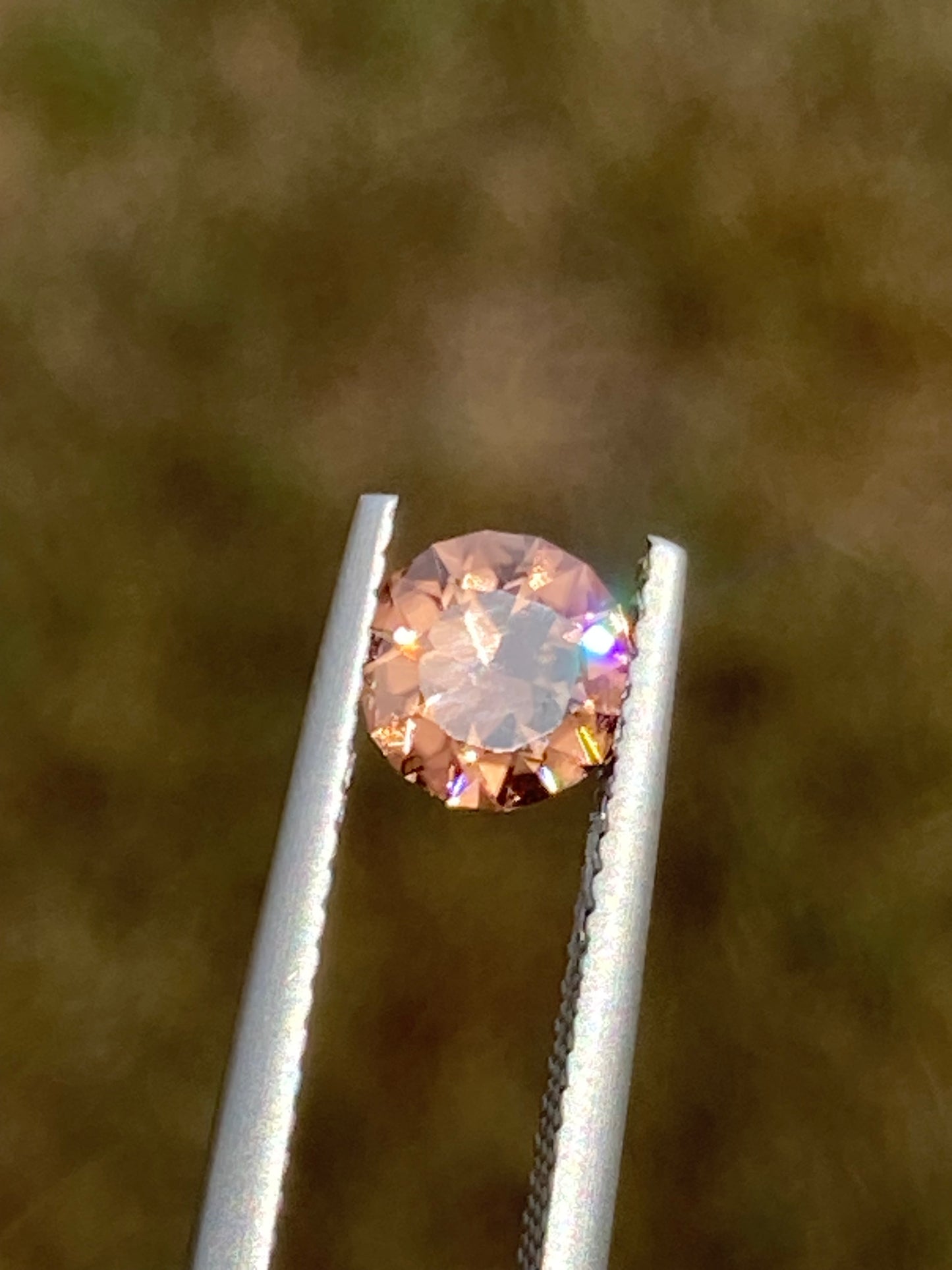 009- Orange ( beer bottle ) Natural Australian Zircon 1.15ct ROUND CUT