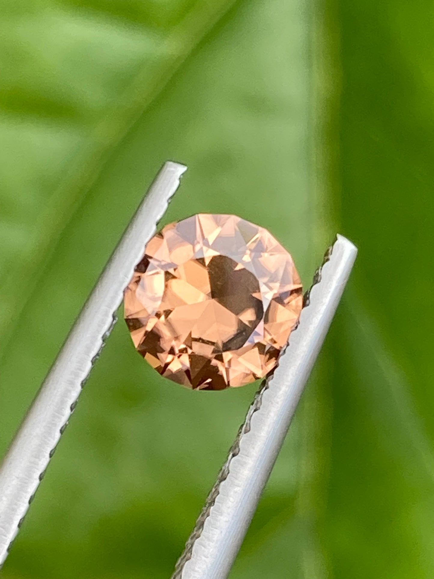 009- Orange ( beer bottle ) Natural Australian Zircon 1.15ct ROUND CUT