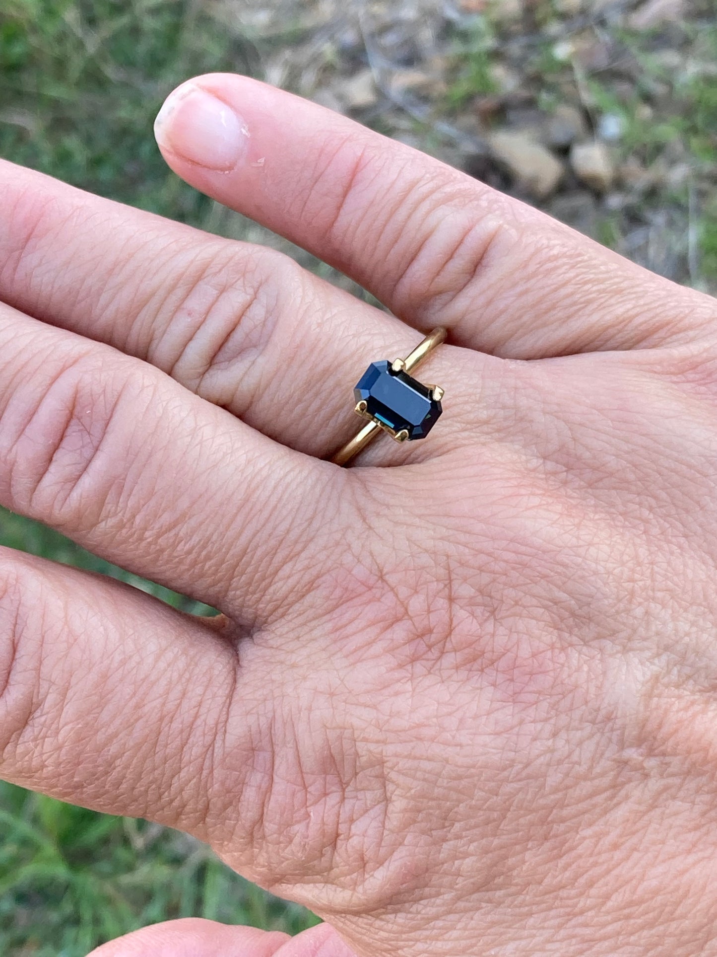 024- Midnight Blue Australian Sapphire 2.11ct EMERALD CUT