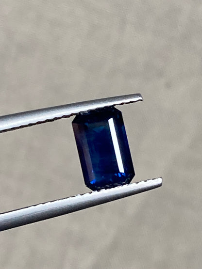 051- Dark Blue Australian Sapphire 1.91ct EMERALD CUT