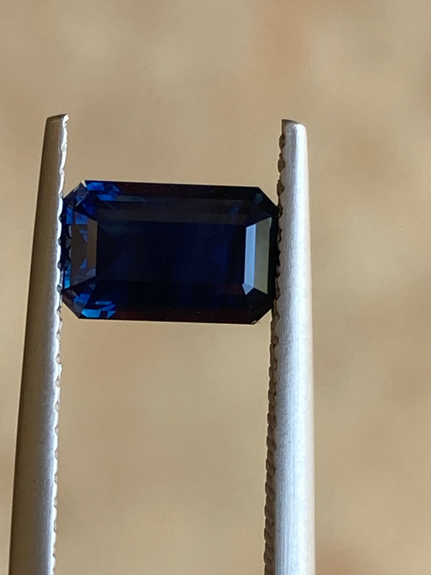 051- Dark Blue Australian Sapphire 1.91ct EMERALD CUT