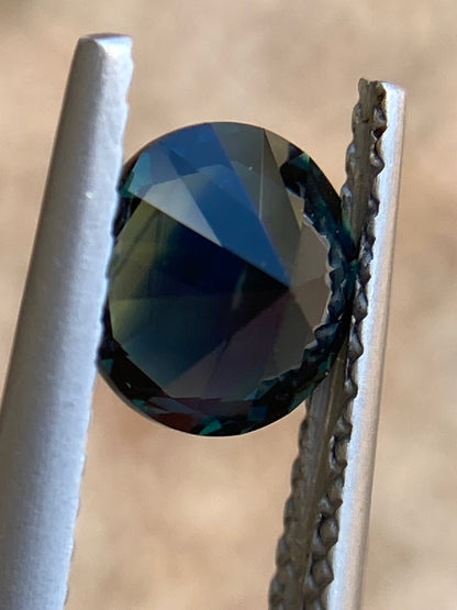 059- Dark Blue Australian Sapphire 1.27ct ROUND CUT