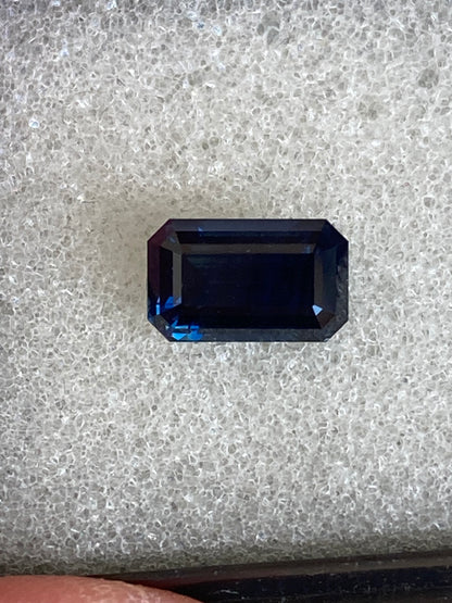 051- Dark Blue Australian Sapphire 1.91ct EMERALD CUT