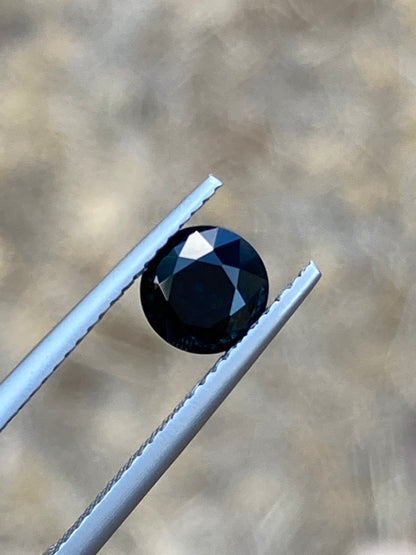 059- Dark Blue Australian Sapphire 1.27ct ROUND CUT