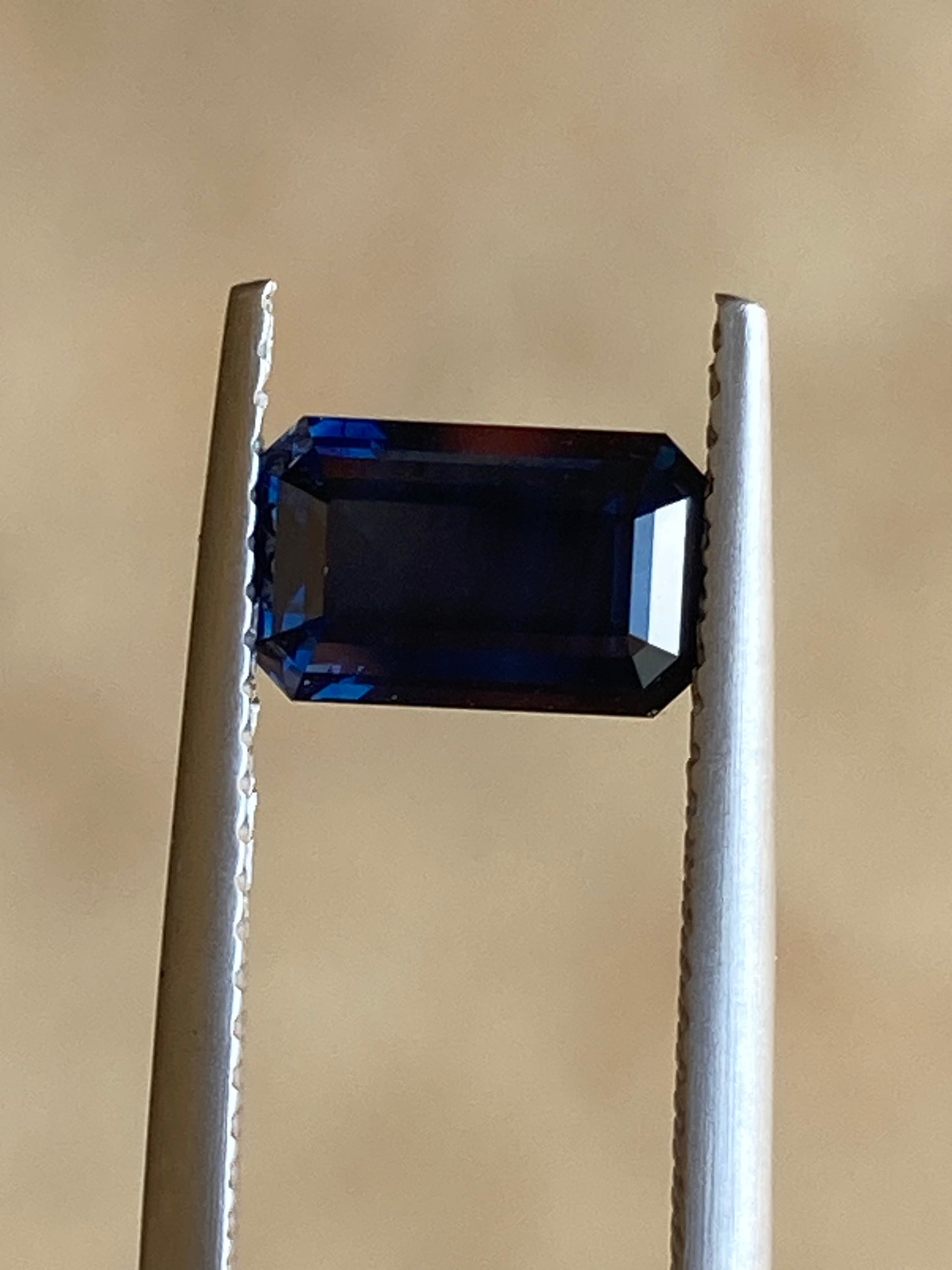 051- Dark Blue Australian Sapphire 1.91ct EMERALD CUT