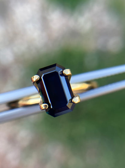 024- Midnight Blue Australian Sapphire 2.11ct EMERALD CUT