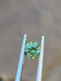 045- Sparkling GY parti Australian Sapphire 0.62ct ROUND BRILLIANT CUT green