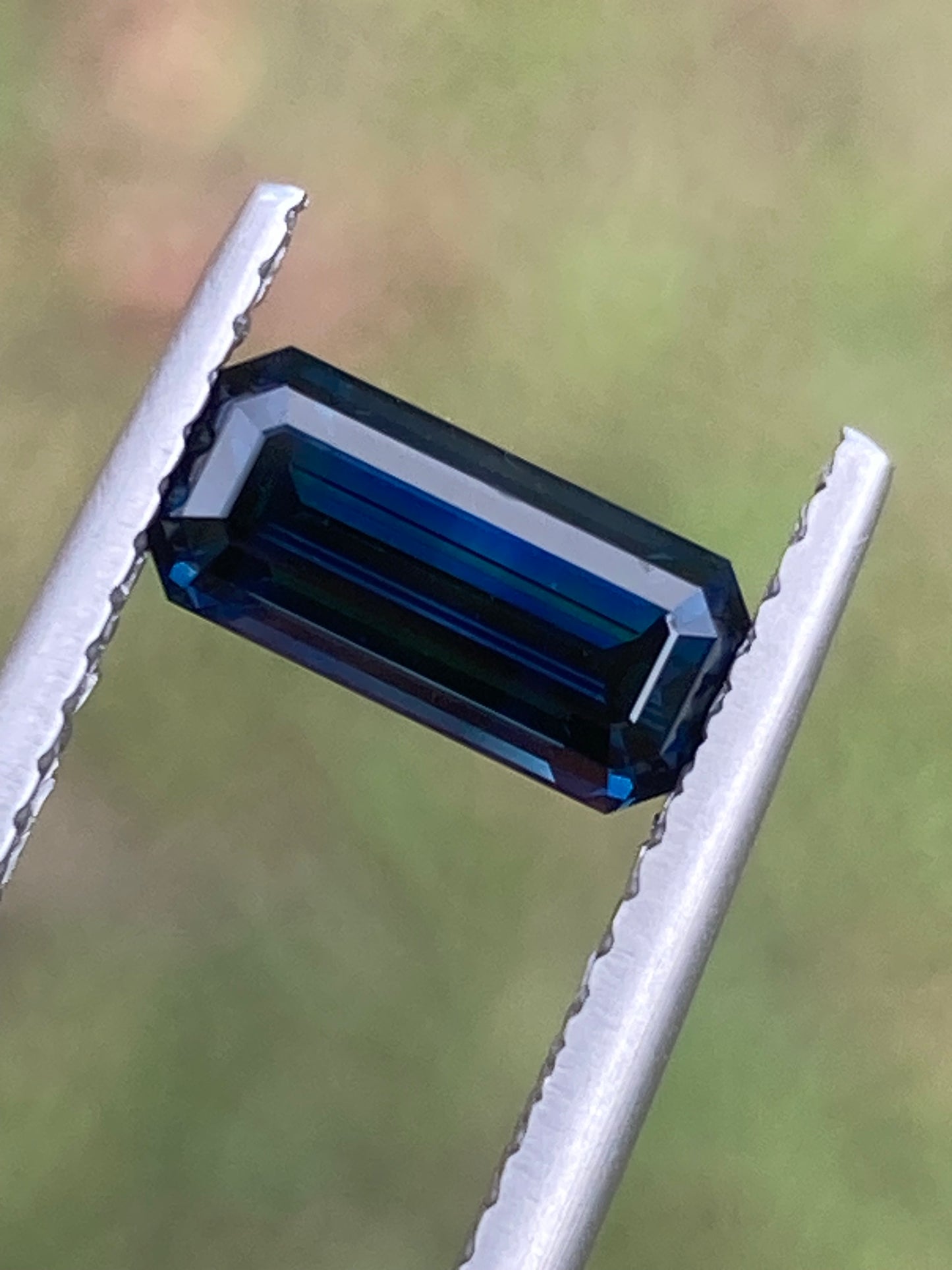 025- Dark Blue Australian Sapphire 1.49ct EMERALD CUT