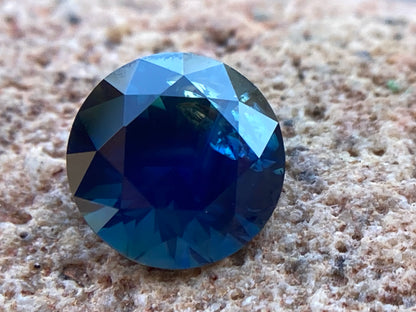 046- 1.92ct Australian Sapphire Blue Yellow Parti ROUND CUT