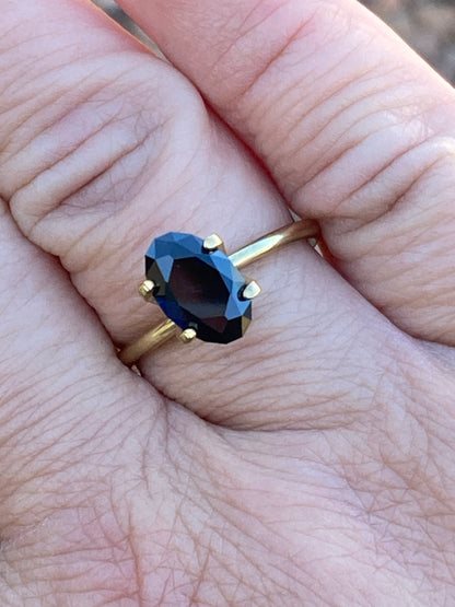 006- Australian Sapphire 2.25ct Dark Blue OVAL CUT