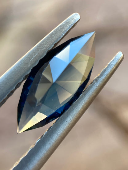 013- Australian Sapphire 0.8ct Blue MARQUISE CUT