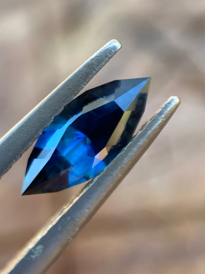013- Australian Sapphire 0.8ct Blue MARQUISE CUT
