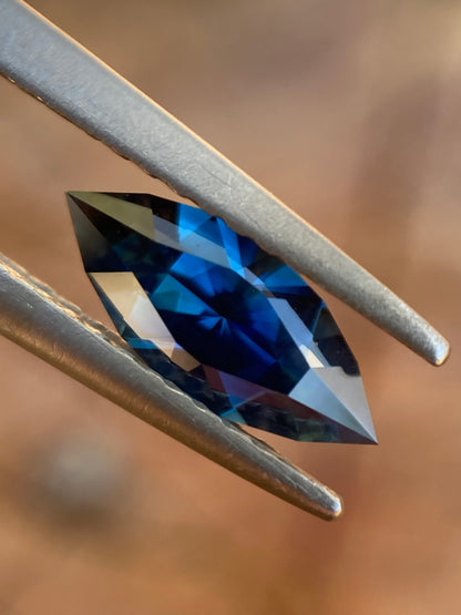 013- Australian Sapphire 0.8ct Blue MARQUISE CUT
