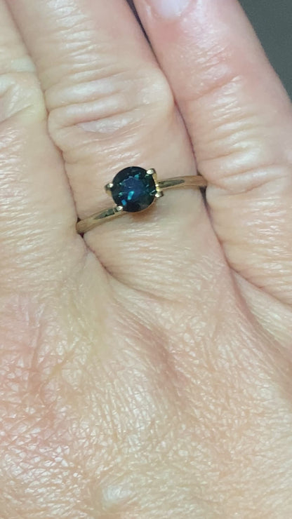 059- Dark Blue Australian Sapphire 1.27ct ROUND CUT