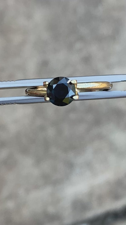 059- Dark Blue Australian Sapphire 1.27ct ROUND CUT