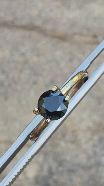 059- Dark Blue Australian Sapphire 1.27ct ROUND CUT